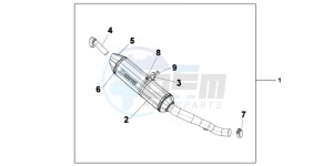 VFR1200XD CrossTourer - VFR1200X Dual Clutch 2ED - (2ED) drawing TITANIUM SLIPON