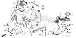 CBF10009 UK - (E / MKH) drawing FUEL TANK/FUEL PUMP