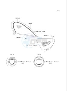 VN 750 A [VULCAN 750] (A6F) A6F drawing DECALS-- EBONY_RED- -