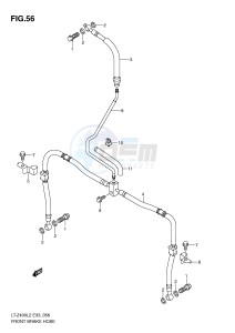 LT-Z400 (E33) drawing FRONT BRAKE HOSE