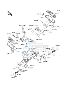 VN 1600 A [VULCAN 1600 CLASSIC] (A6F-A8FA) A8F drawing FOOTRESTS