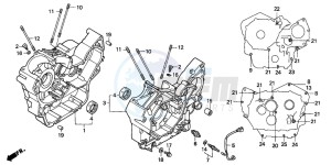 NT650V drawing CRANKCASE