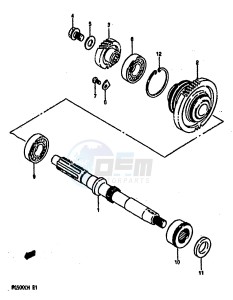 RG500 (E1) Gamma drawing PILOT SHAFT