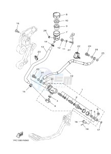 MT09 900 (1RCL 1RCM) drawing REAR MASTER CYLINDER