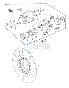 KZ 650 F (F1) drawing FRONT BRAKE