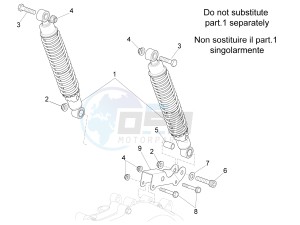 Sport City Street 125 4t 4v e3 drawing Rear Shock absorber