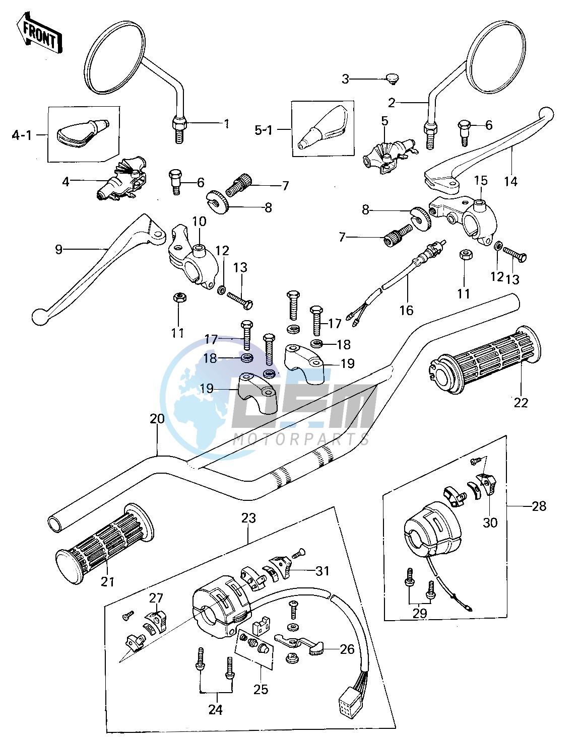 HANDLEBAR -- 78-79 KL250-A1_A1A_A2- -