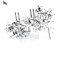 F8 (BISON A) 250 (BISON A) drawing CRANKCASE -- 71-72 F8_F8-A- -