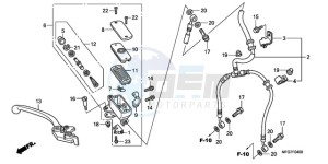 CB600F39 Europe Direct - (ED / ST 25K) drawing FR. BRAKE MASTER CYLINDER (CB600F/F3)