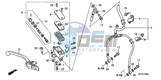 FR. BRAKE MASTER CYLINDER (CB600F/F3)