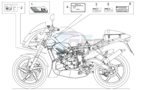 RS 125 Tuono drawing Plate set and handbook