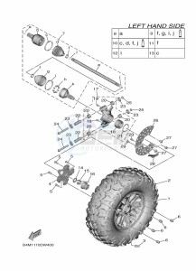 YXE1000EWS YX10EPSM (B4M2) drawing REAR WHEEL