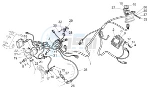 V 11 Cafe Ballabio 1100 drawing Injection electrical system