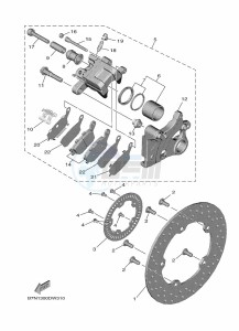 XSR900 MTM890 (BEA7) drawing REAR BRAKE CALIPER