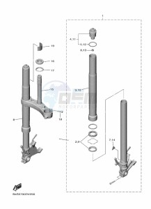 YZF1000D YZF-R1M (B4S1) drawing FRONT FORK