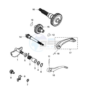 FOX M A2 BE drawing DRIVE SHAFTS / KICKSTARTER