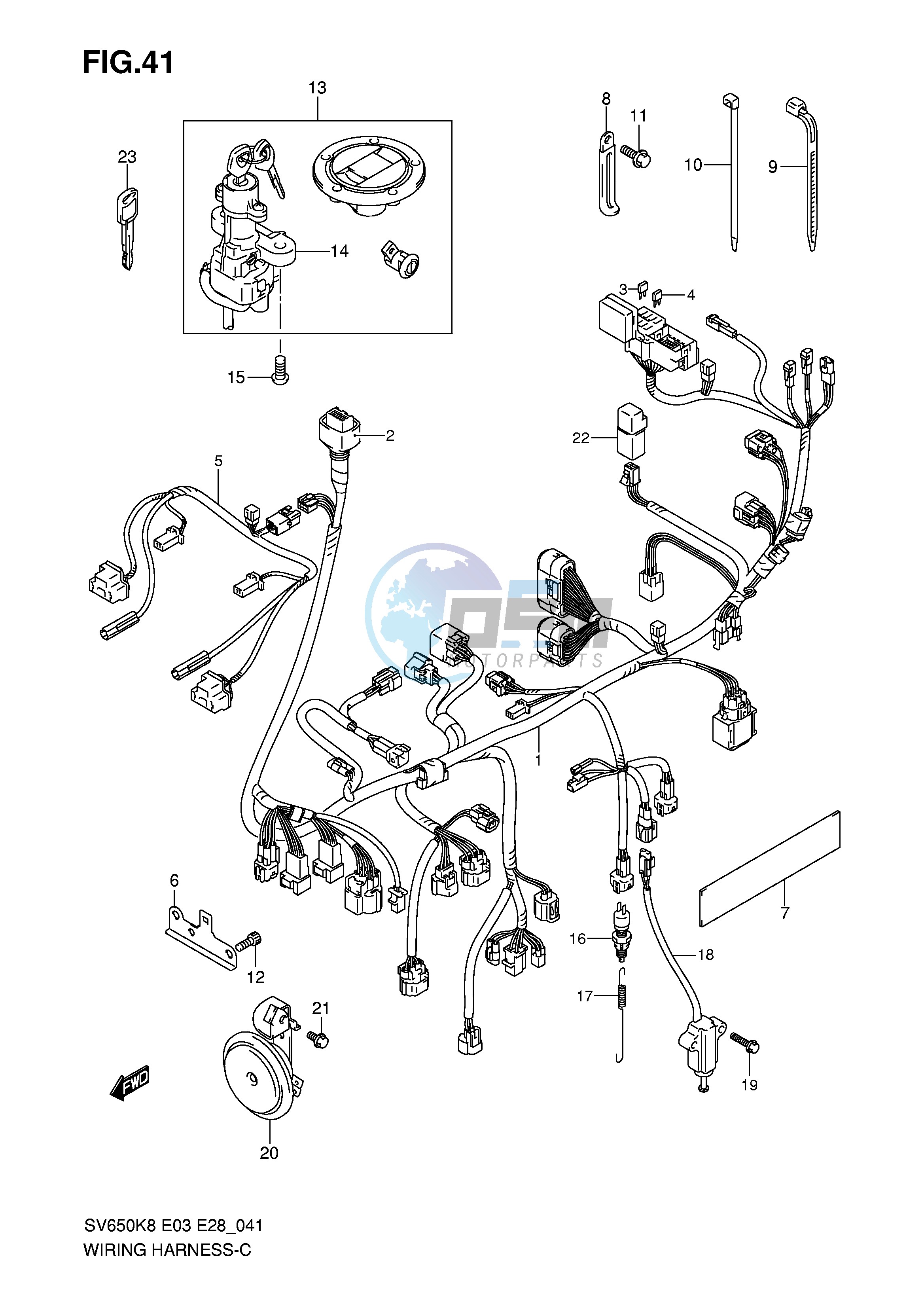 WIRING HARNESS (SV650SK8 SK9)