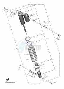 YZ450F (BHR2) drawing REAR SUSPENSION