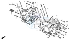 TRX200D FOURTRAX 200 drawing CRANKCASE