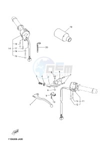 XT660Z TENERE (2BD7 2BD7 2BD7) drawing HANDLE SWITCH & LEVER