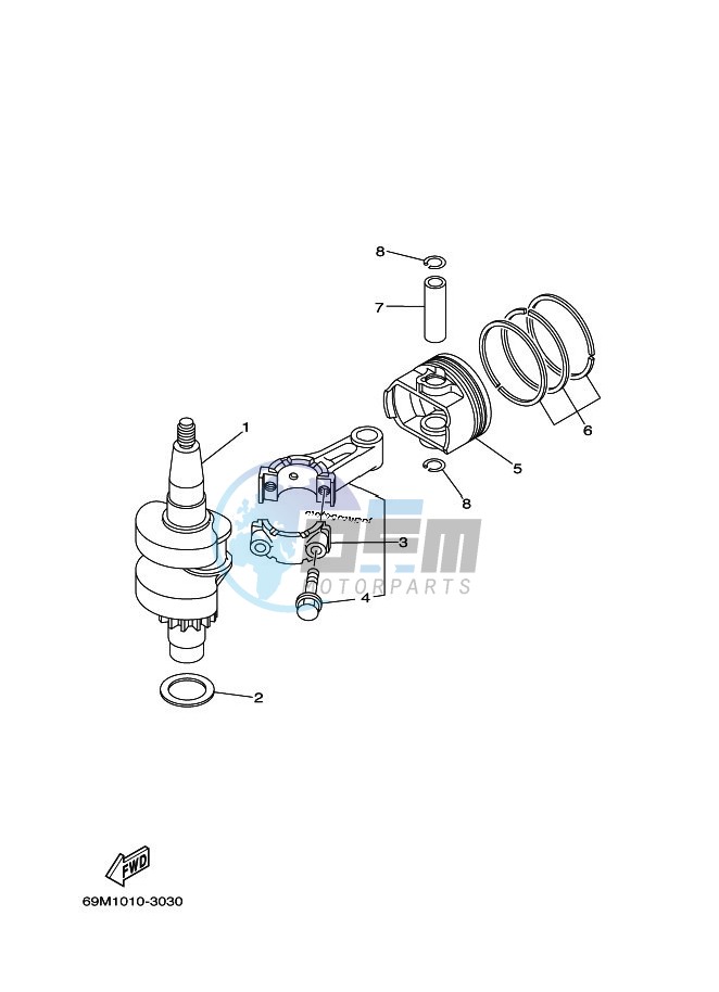 CRANKSHAFT--PISTON