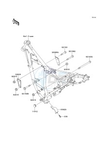 KMX 125 A [KMX 125] (A12-A14) [KMX 125] drawing FRAME FITTINGS