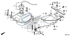 TRX250TME FOURTRAX RECON Europe Direct - (ED) drawing FUEL TANK