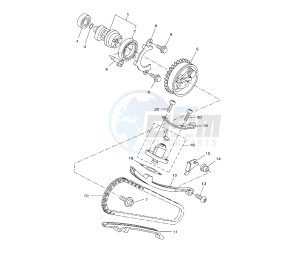 WR R 125 drawing CAMSHAFT AND TIMING CHAIN