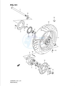 GSXF650 drawing REAR WHEEL (GSX650FUAL1 E21)