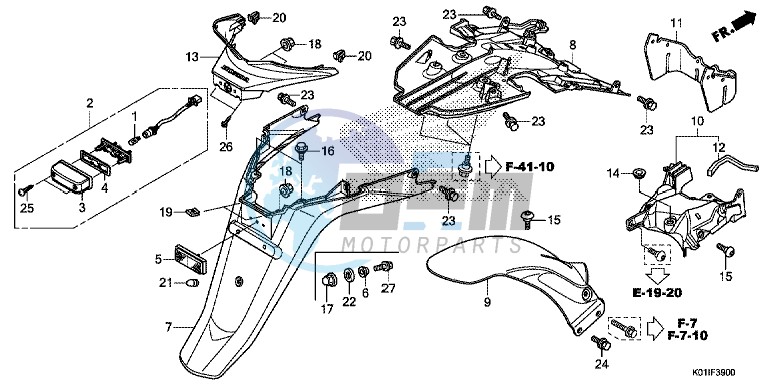 REAR FENDER/LICENSE LIGHT