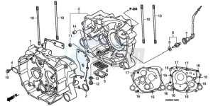 TRX250TEA Europe Direct - (ED / EC) drawing CRANKCASE