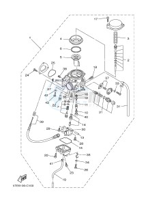 YFM450FWAD YFM45FGPHB GRIZZLY 450 EPS HUNTER (1CTG 1CTH 1CU9) drawing CARBURETOR