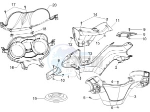 X Evo 125 Euro 3 drawing Handlebars coverages