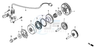 RVF750R drawing PULSE GENERATOR/ STARTING CLUTCH