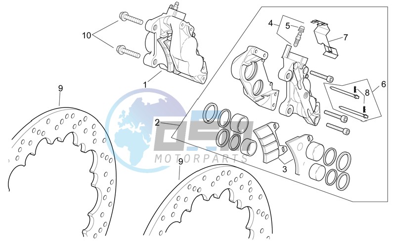 Front brake caliper