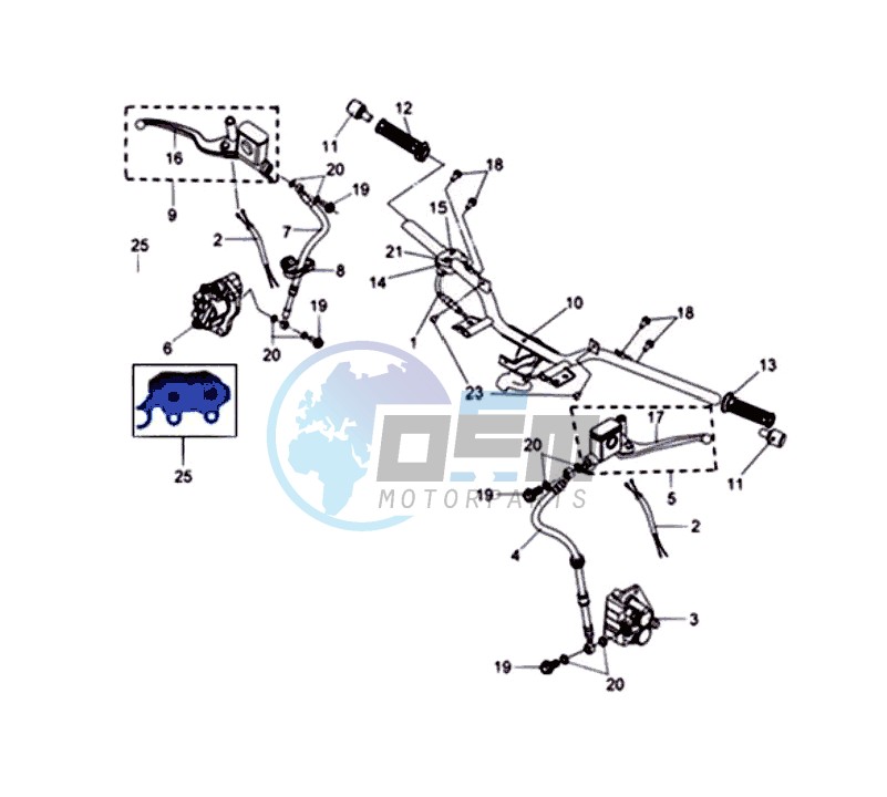 HANDLEBAR / BRAKE LEVERS / BRAKE CALIPER