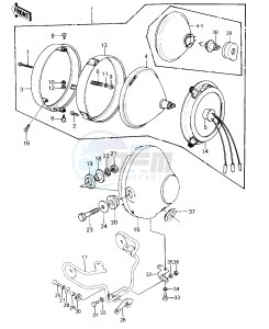 KZ 550 C [LTD] (C1-C2) [LTD] drawing HEADLIGHT -- 80-81 C1_C2- -