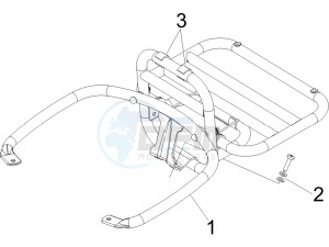 LXV 125 4T E3 drawing Rear luggage rack