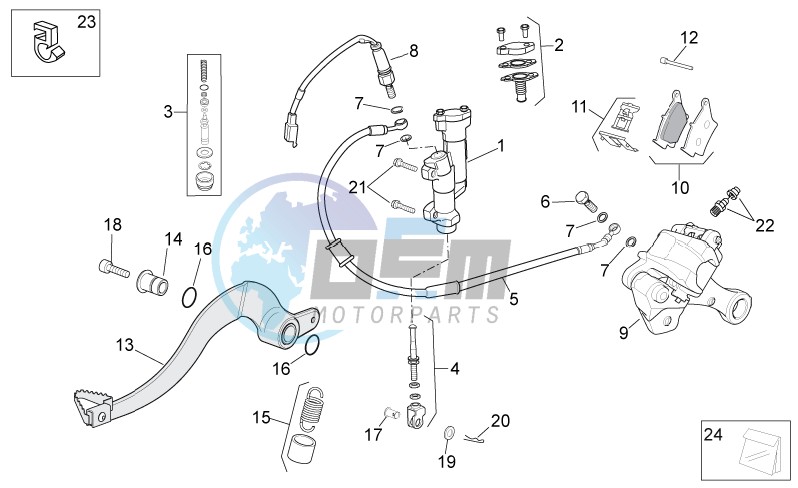 Rear brake system