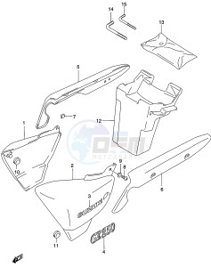 GZ250 (K3) drawing FRAME COVER (MODEL K2)