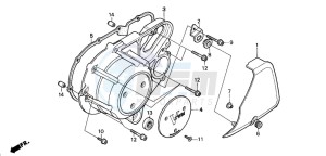 VT1100C SHADOW drawing LEFT CRANKCASE COVER