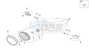 Scarabeo 50 4t 2v e2 drawing Head lamp