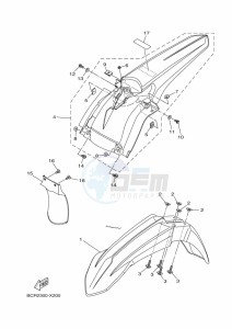 YZ250 (BCR2) drawing FENDER