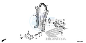 TRX500FPAE TRX500FPA Europe Direct - (ED) drawing CAM CHAIN/ TENSIONER