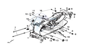 MAXSYM 600 I ABS drawing CRANKCASE LEFT