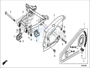 CRF110FH Europe Direct - (ED) drawing SWINGARM