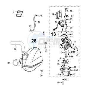 LUDIX 14 RL ELEGANCE drawing CARBURETTOR