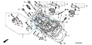 VFR1200FDB drawing CYLINDER HEAD (FRONT)