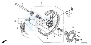 CRF150R9 Europe Direct - (ED) drawing FRONT WHEEL