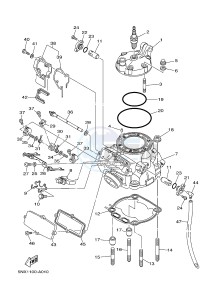 YZ250 (1SSM 1SSN 1SSP 1SSR 1SSR) drawing CYLINDER HEAD